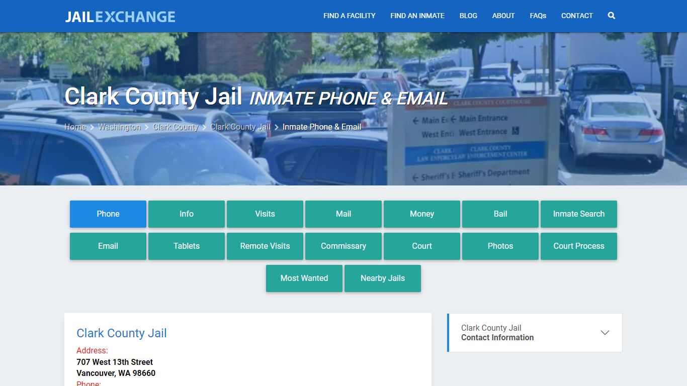 Inmate Phone - Clark County Jail, WA - Jail Exchange